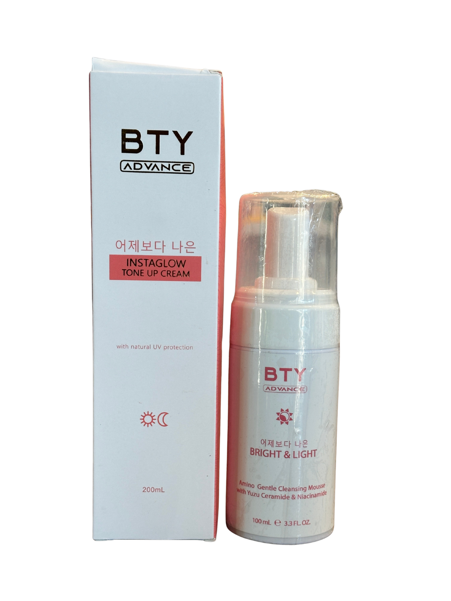 BTY Advance Instaglow Cream and Cleansing Mousse Skincare Kit