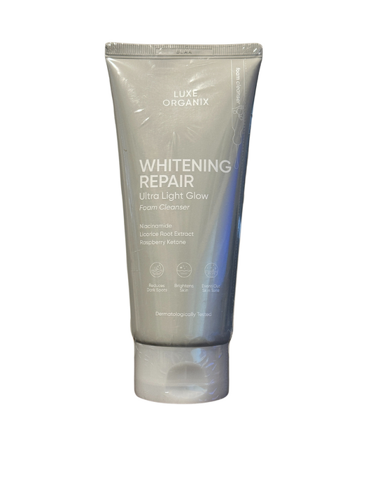 Luxe Organix Whitening Repair Ultra Light Glow Foam Cleanser for bright and clear skin