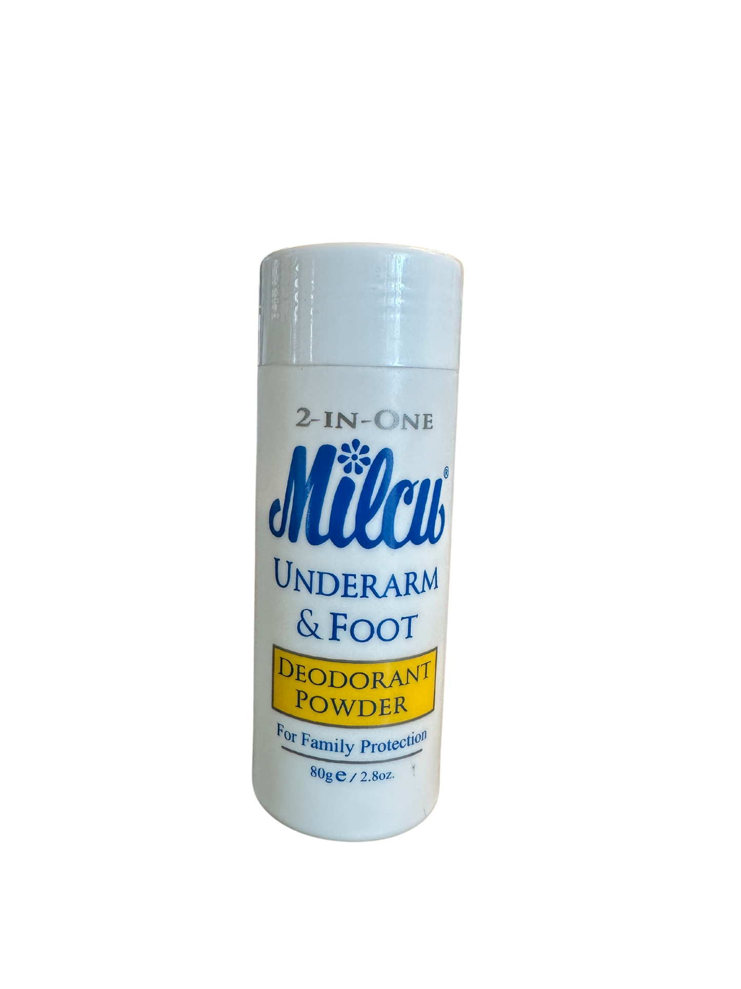 Milcu 2 in 1 Underarm and Foot Deodorant Powder for all-day odor protection