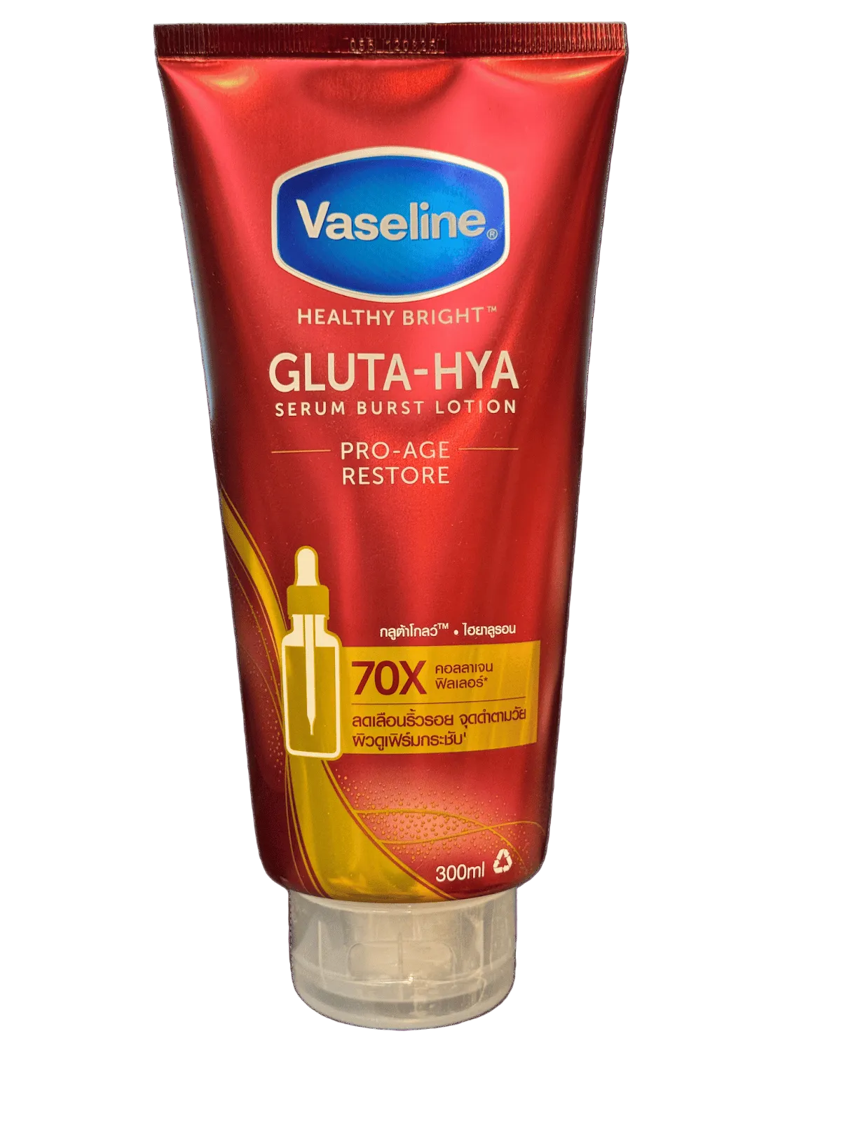 Vaseline Healthy Bright Gluta-HYA Serum Burst Lotion Pro-Age Restore 300ml