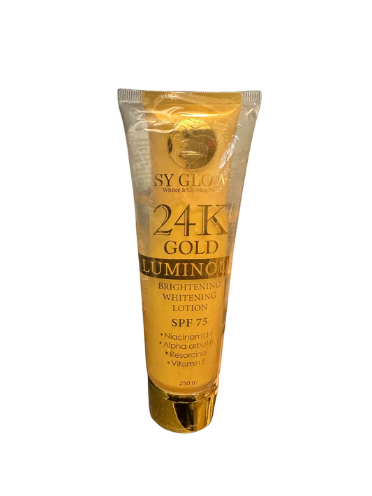 SY Glow 24K Gold Luminous Brightening Whitening Lotion SPF75