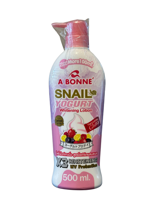 A Bonne Snail Yogurt Whitening Lotion 500ml for soft and radiant skin