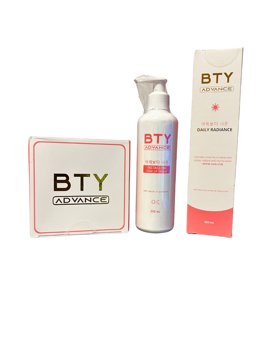 BTY Advance Instaglow Cream and Bright & Light Cleansing Mousse Set