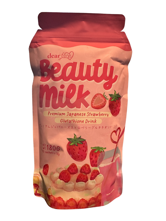 Dear Face Beauty Milk Strawberry drink available at Tindahan PH