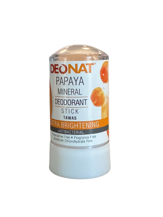 Deonat Papaya Mineral Deodorant Tawas for natural odor control and skincare