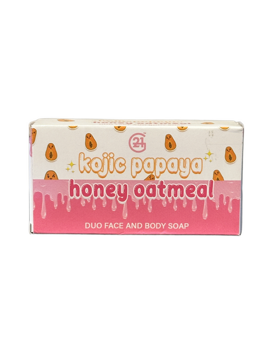 G21 Kojic Papaya Duo Face and Body Soap in Honey Oatmeal for bright and healthy skin