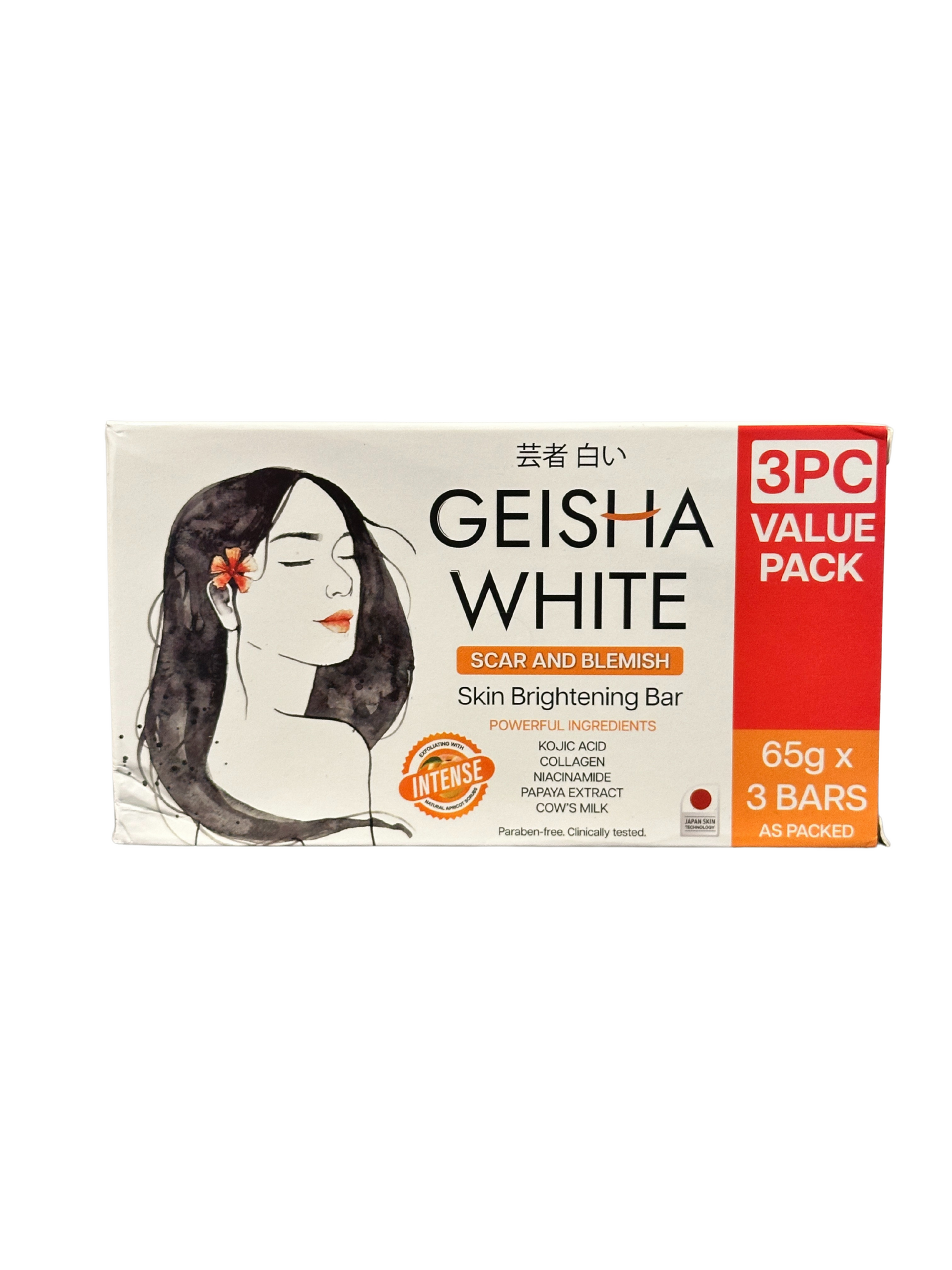 Geisha White Scar and Blemish Brightening Soap Bar (Intense)