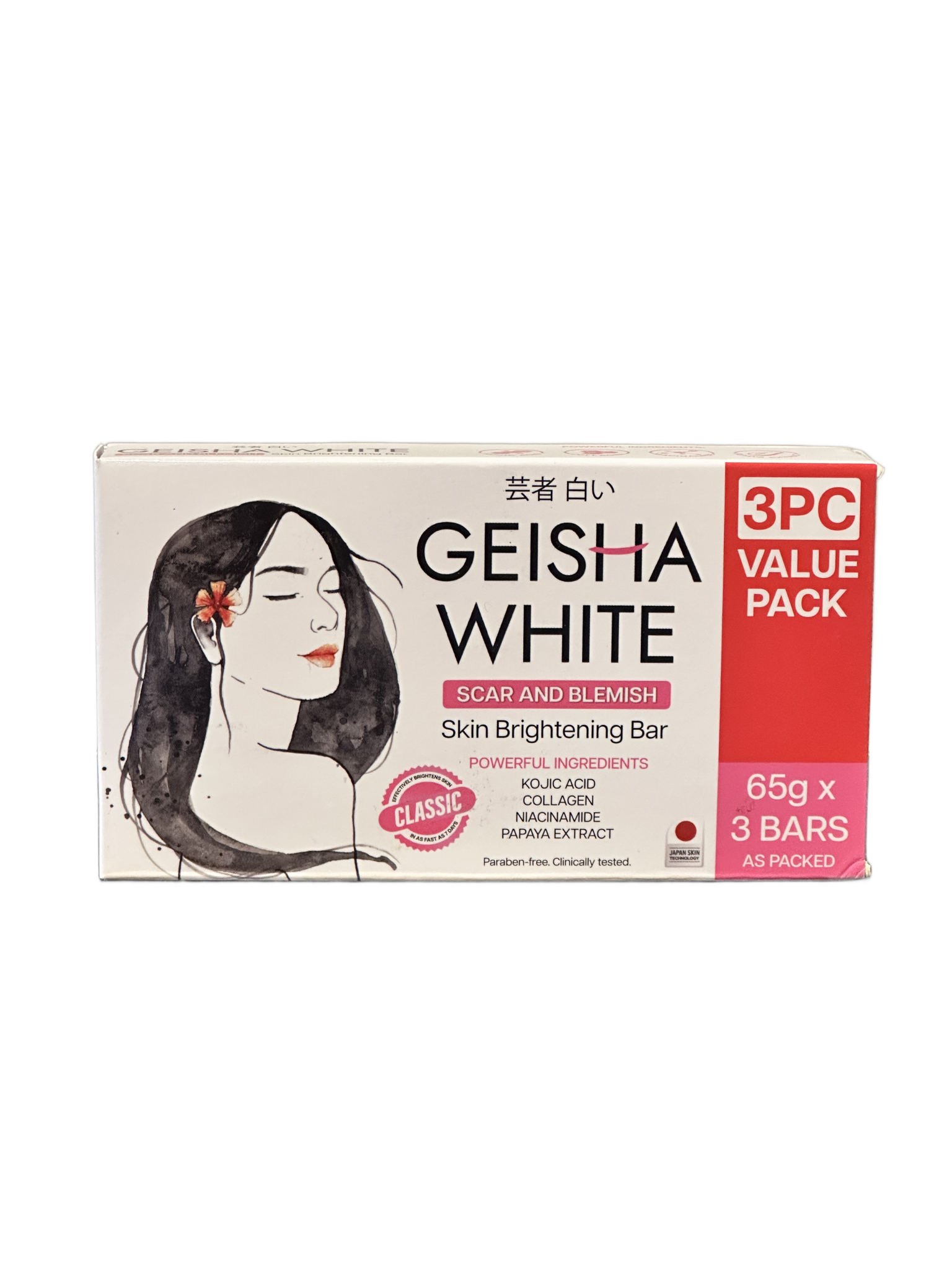 Geisha White Scar and Blemish Whitening Bar for clearer skin
