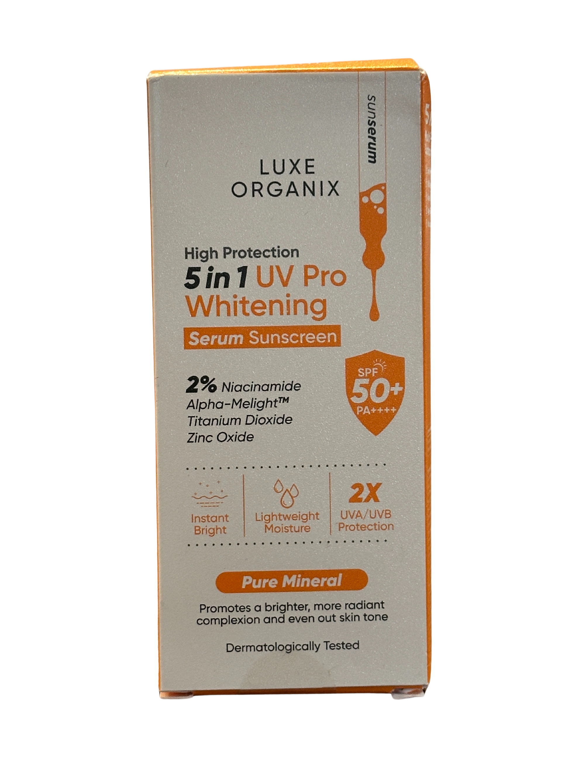 Luxe Organix Sun Serum 5 in 1 UV Pro Whitening SPF 50+