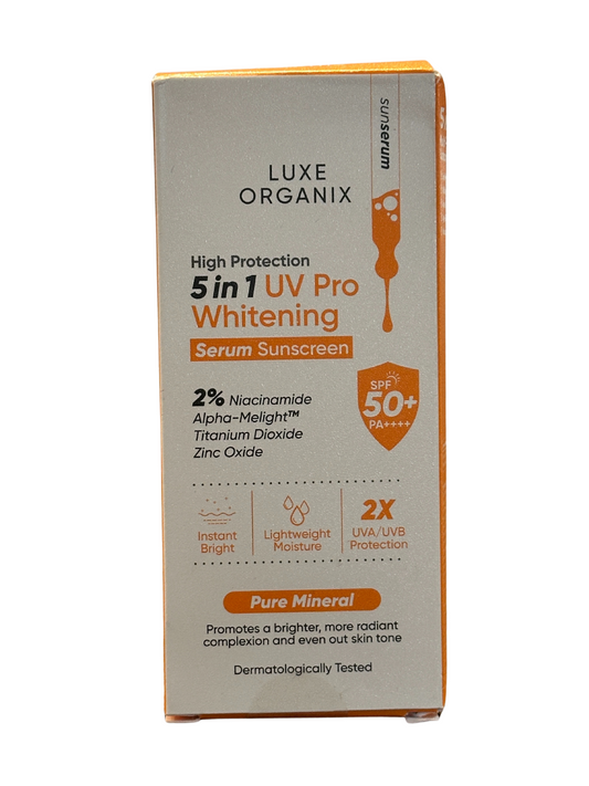 Luxe Organix Sun Serum 5 in 1 UV Pro Whitening SPF 50+