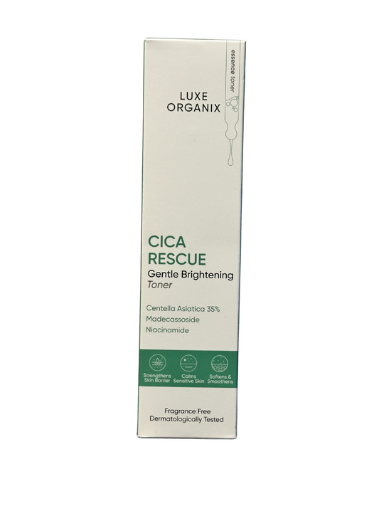 Luxe Organix CICA Rescue Gentle Brightening Toner for sensitive skin
