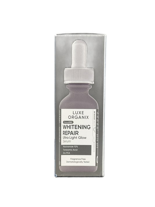 Luxe Organix Whitening Repair Ultra Light Glow Serum for radiant skin