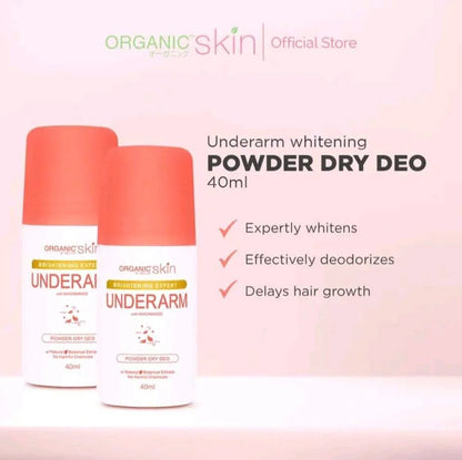 Organic Skin Underarm Powder Dry Deo for sweat-free freshness – Tindahan PH