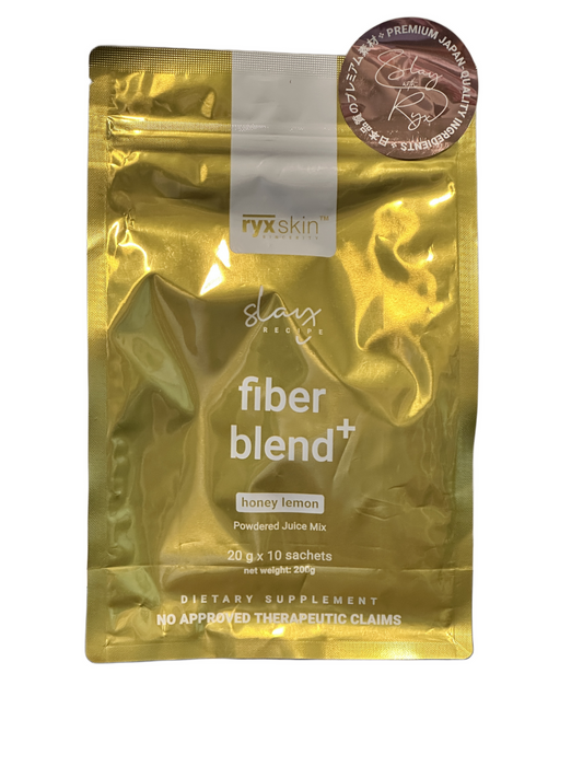Ryx Skin Sincerity Fiber Blend+ Powdered Juice Mix in Honey Lemon flavor for digestive health and wellness