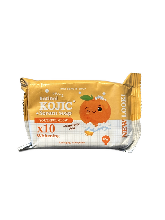 Thai Retinol Kojic Serum Soap x10 Whitening for bright and smooth skin